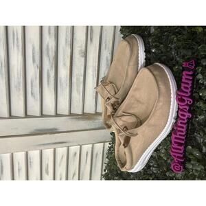 Hey Dude Beige Casual Wally Slip-On Shoes White Sole M10